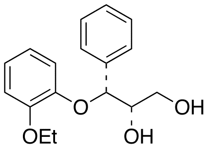 (2RS,3RS)-3-(2-Ethoxyphenoxy)-1,2-dihydroxy-3-phenylpropane - Chemical structure and product image