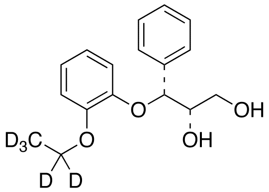 (2RS,3RS)-3-(2-Ethoxy-d5-phenoxy)-1,2-dihydroxy-3-phenylpropane - Chemical structure and product image