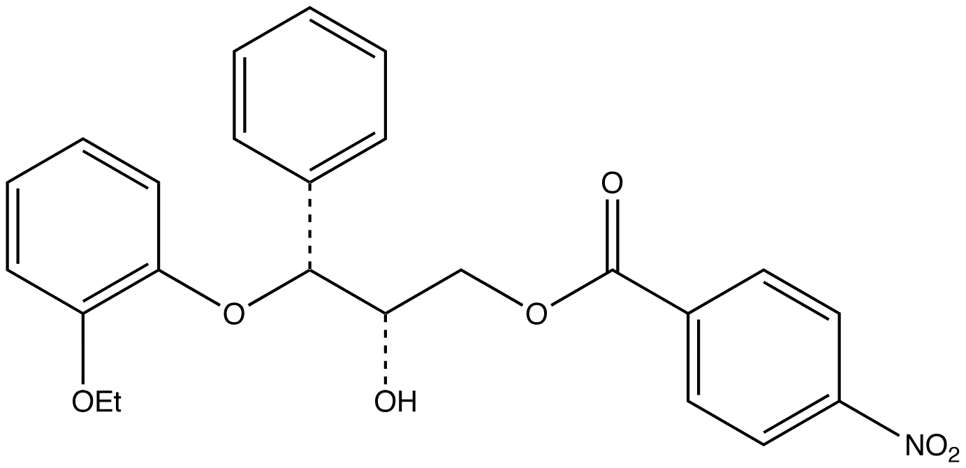 (2RS,3RS)-3-(2-Ethoxyphenoxy)-2-hydroxy-1-(4-nitrobenzoyloxy)-3-phenylpropane - Chemical structure and product image