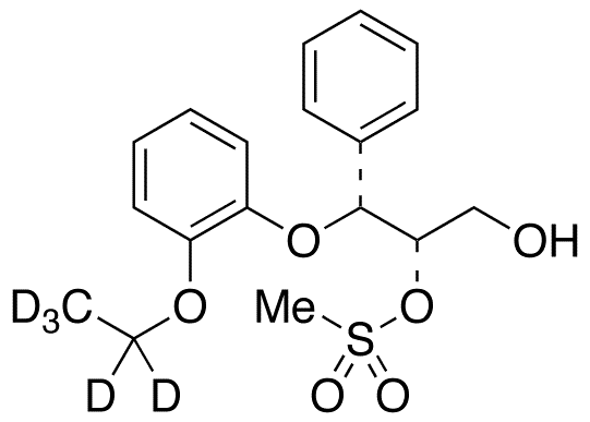 (2RS,3RS)-3-(2-Ethoxy-d5-phenoxy)-2-mesyloxy-3-phenyl-1-propanol - Chemical structure and product image