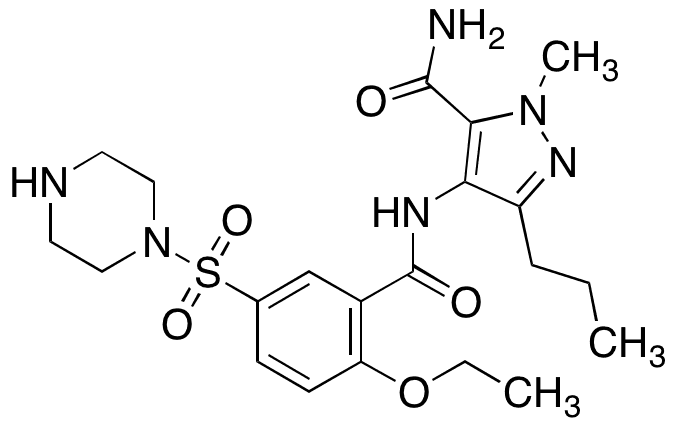 4-[2-Ethoxy-5-(1-piperazinylsulfonyl)benzoamido]-1-methyl-3-propyl-1H-pyrazole-5-carboxamide - Chemical structure and product image