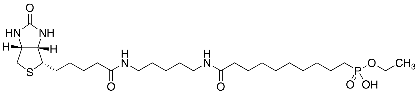 10-Ethoxyphosphinyl-N-biotinamidopentyldecanamide - Chemical structure and product image