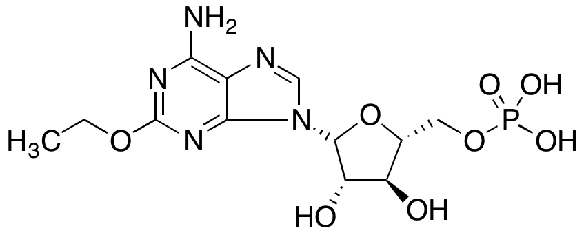 2-Ethoxy-9-(5-O-phosphono-beta-D-arabinofuranosyl)-9H-purin-6-amine - Chemical structure and product image