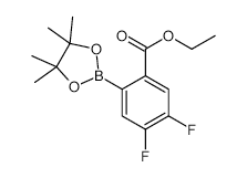 2-(Ethoxycarbonyl)-4,5-difluorophenylboronic acid pinacol ester - Chemical structure and product image