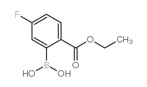 2-Ethoxycarbonyl-5-fluorophenylboronic acid - Chemical structure and product image