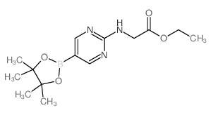 2-(Ethoxycarbonylmethylamino)pyrimidine-5-boronic Acid, Pinacol Ester - Chemical structure and product image