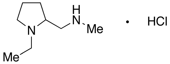 1-Ethyl-2-[(methylamino)methyl]pyrrolidine Hydrochloride - Chemical structure and product image