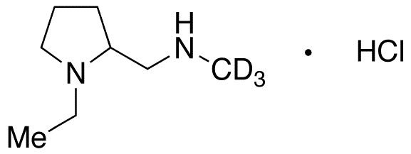 1-Ethyl-2-[(methylamino)methyl]pyrrolidine-d3 Hydrochloride - Chemical structure and product image