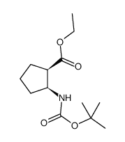 Ethyl (1R,2S)-2-(boc-amino)cyclopentanecarboxylate - Chemical structure and product image