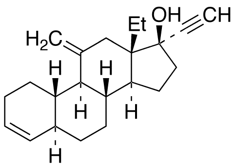 (5 alpha,17 alpha)-13-Ethyl-11-methylene-18,19-dinorpregn-3-en-20-yn-17-ol - Chemical structure and product image
