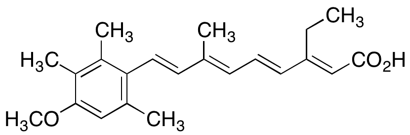 (2E,4E,6E,8E)-3-Ethyl-9-(4-methoxy-2,3,6-trimethylphenyl)-7-methyl-2,4,6,8-nonatetraenoic Acid - Chemical structure and product image