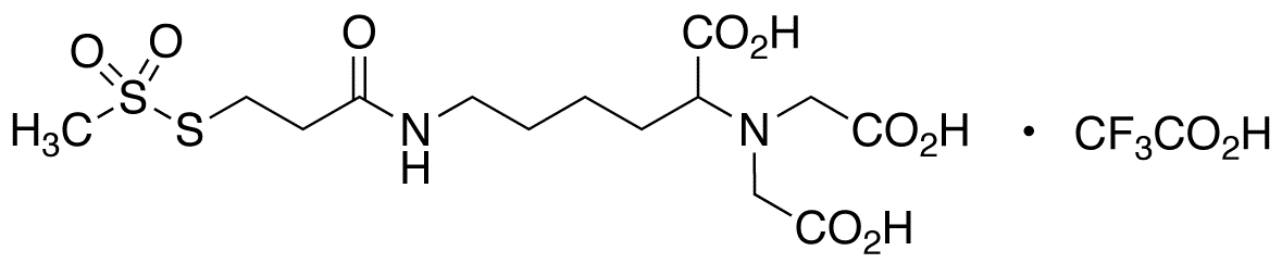 Ethylmethanethiosulfonate-2-carboxy[(5-amino-1-carboxypentyl)iminodiacetic Acid] Amide, Trifluoroacetic Acid Salt - Chemical structure and product image