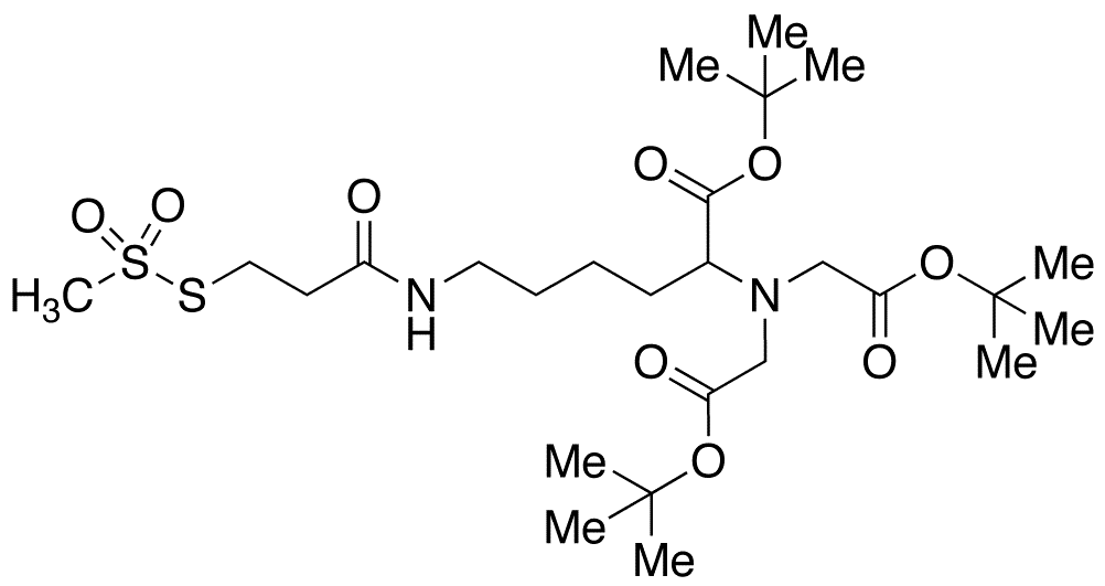 Ethylmethanethiosulfonate-2-carboxy[(5â€™-amino-1â€™-carboxypentyl)iminodiacetic Acid] Amide Tri-tert-butyl ester - Chemical structure and product image