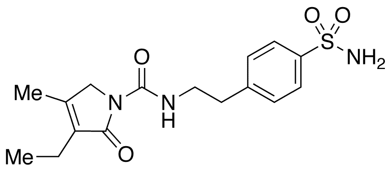 4-[2-[(3-Ethyl-4-methyl-2-oxo-3-pyrrolin-1-yl)carboxamido]ethyl]benzenesulfonamide - Chemical structure and product image