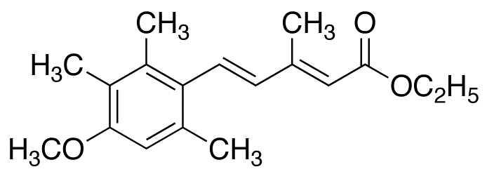 Ethyl-5-(4-methoxy-2,3,6-trimethylphenyl)-3-methyl-2,4-pentadienoate - Chemical structure and product image