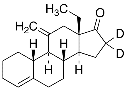 13 beta-Ethyl-11-methylenegon-4-en-17-one-d2 - Chemical structure and product image
