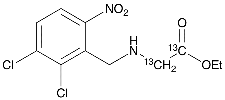 Ethyl 2-(6-Nitro-2,3-dichlorobenzyl)glycine-13C2 - Chemical structure and product image