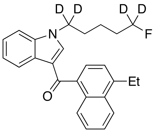 (4-Ethyl-1-naphthalenyl)[1-(5-fluoropentyl)-1H-indol-3-yl]methanone-d4 - Chemical structure and product image