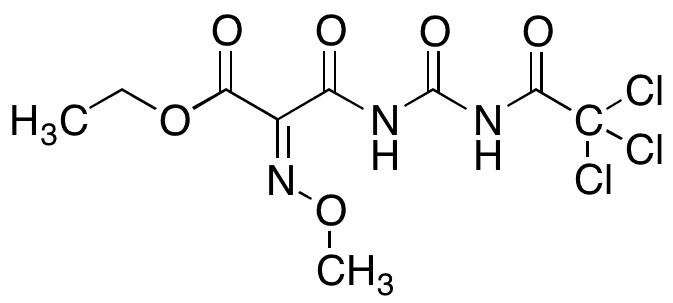 Ethyl 2-(Methoxyimino)-3-oxo-3-(3-(2,2,2-trichloroacetyl)ureido)propanoate - Chemical structure and product image