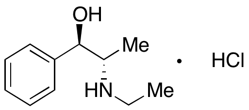 N-Ethyl-dl-norephedrine Hydrochloride - Chemical structure and product image