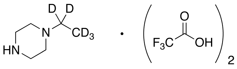 N-Ethylpiperazine-d5 Bis(trifluoroacetic Acid) Salt - Chemical structure and product image