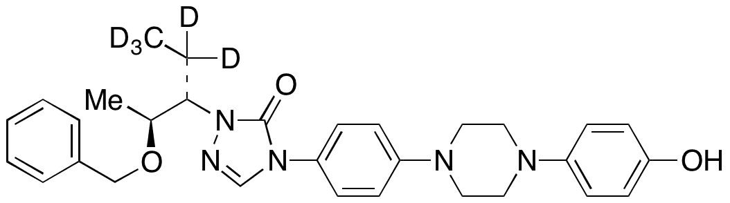 2-[(1S,2S)-1-Ethyl-2-(phenylmethoxy)propyl]-2,4-dihydro-4-[4-[4-(4-hydroxyphenyl)-1-piperazinyl]phenyl]-3H-1,2,4-triazol-3-one-d5 - Chemical structure and product image