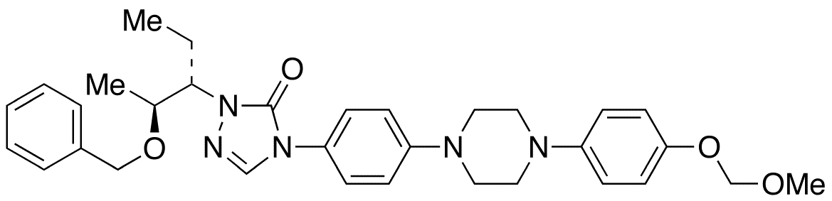 2-[(1S,2S)-1-Ethyl-2-(phenylmethoxy)propyl]-2,4-dihydro-4-[4-[4-(4-O-methoxymethyl-4-hydroxyphenyl)-1-piperazinyl]phenyl]-3H-1,2,4-triazol-3-one - Chemical structure and product image