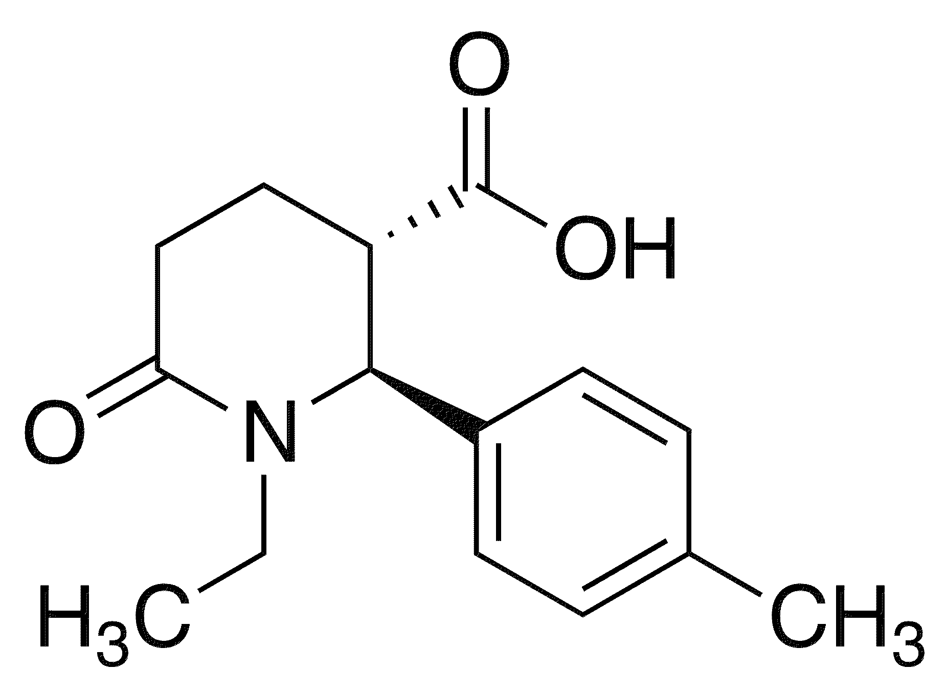 (2S,3S)-1-Ethyl-2-(4-methylphenyl)-6-oxopiperidine-3-carboxylic acid - Chemical structure and product image
