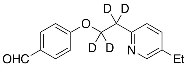 4-[2-(5-Ethyl-2-pyridinyl)-d4-ethoxy]benzaldehyde - Chemical structure and product image