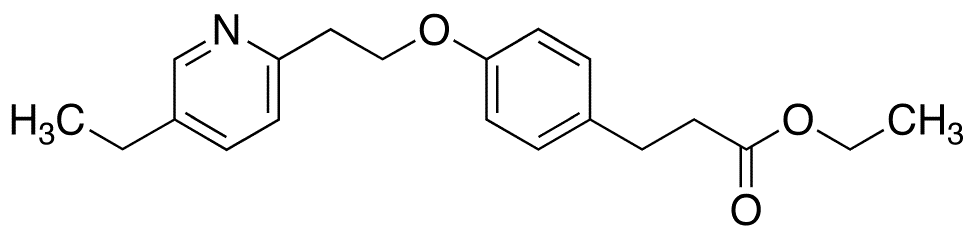 4-[2-(5-Ethyl-2-pyridinyl)ethoxy]benzenepropanoic Acid Ethyl Ester(Pioglitazone Impurity) - Chemical structure and product image