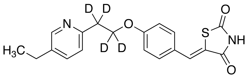5-[[4-[2-(5-Ethyl-2-pyridinyl)ethoxy-d4]phenyl]methylene]-2,4-thiazolidinedione - Chemical structure and product image