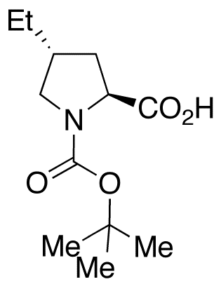 (2S,4R)-4-Ethyl-1,2-pyrrolidinedicarboxylic Acid tert-Butyl Ester - Chemical structure and product image