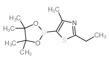 2-Ethyl-4-methylthiazole-5-boronic acid, pinacol ester - Chemical structure and product image