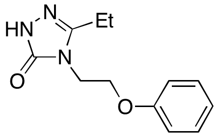 4-(2-Phenoxyethyl)-5-ethyl-1,2,4-triazol-3-one - Chemical structure and product image