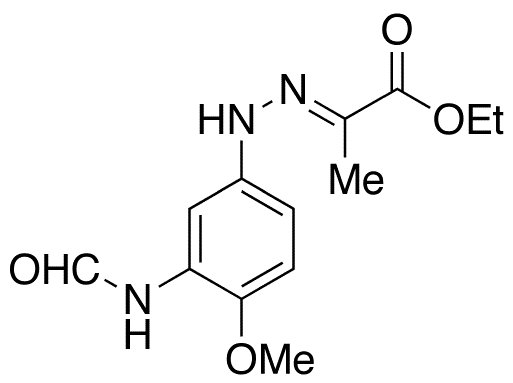 Ethyl Pyruvate-3-formylamino-4-methoxyphenylhydrazone - Chemical structure and product image