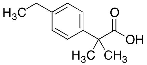 2-â€‹(4-â€‹Ethylphenyl)â€‹-â€‹2-â€‹methylpropanoic Acid - Chemical structure and product image