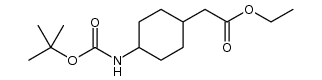 Ethyl 2-[4-(boc-amino)cyclohexyl]acetate - Chemical structure and product image