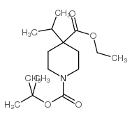 Ethyl 1-boc-4-isopropyl-4-piperidinecarboxylate - Chemical structure and product image