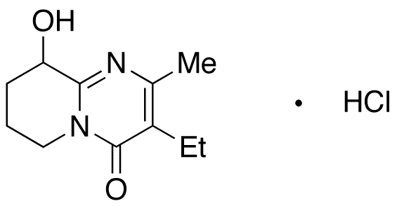 3-Ethyl-6,7,8,9-tetrahydro-9-hydroxy-2-methyl-4H-pyrido[1,2-a]pyrimidin-4-one Hydrochloride - Chemical structure and product image
