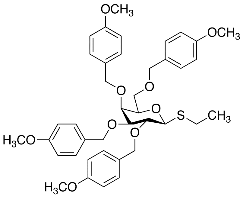 Ethyl Tetra-O-(4-methoxybenzyl)-beta-D-thiogalactopyranoside - Chemical structure and product image