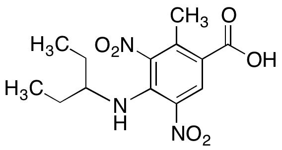 4-[(1-Ethylpropyl)amino]-2-methyl-3,5-dinitro-benzoic Acid - Chemical structure and product image