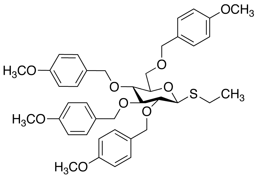 Ethyl-tetra-O-(4-methoxybenzyl)-beta-D-thioglucopyranoside - Chemical structure and product image