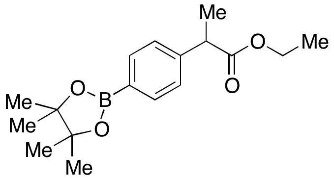 Ethyl 2-[4-(4,4,5,5-Tetramethyl-1,3,2-dioxaborolan-2-yl)phenyl]propanoate - Chemical structure and product image