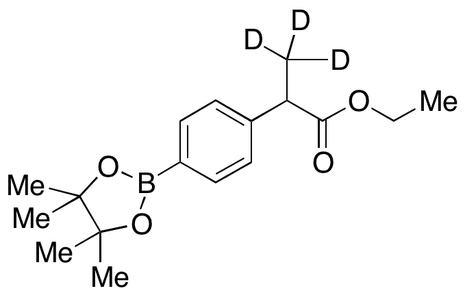 Ethyl 2-[4-(4,4,5,5-Tetramethyl-1,3,2-dioxaborolan-2-yl)phenyl]propanoate-d3 - Chemical structure and product image