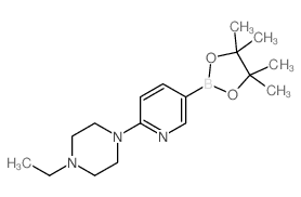 2-(4-Ethyl-piperazin-1-yl)pyridine-5-boronic acid pinacol ester - Chemical structure and product image