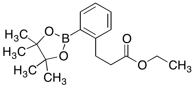 Ethyl 3-(2-(4,4,5,5-tetramethyl-1,3,2-dioxaborolan-2-yl)phenyl)propanoate - Chemical structure and product image