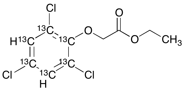 Ethyl 2,4,6-Trichlorophenoxyacetate-13C6 - Chemical structure and product image