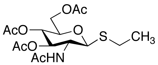 Ethyl 3,4,6-Tri-O-acetyl-2-acetamido-2-deoxy-beta-D-thioglucopyranoside - Chemical structure and product image