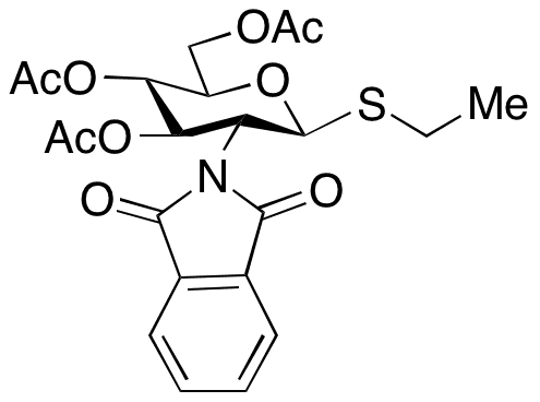 Ethyl 3,4,6-tri-O-Acetyl-2-deoxy-2-phthalimido-Î²-D-thioglucopyranoside - Chemical structure and product image