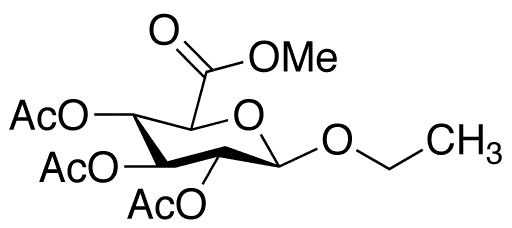 Ethyl 2,3,4-Tri-O-acetyl-beta-D-glucuronide, Methyl Ester - Chemical structure and product image